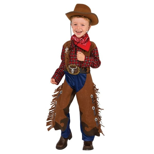 Bristol Novelty Childrens/Kids Little Wrangler Costume - Brown/Red