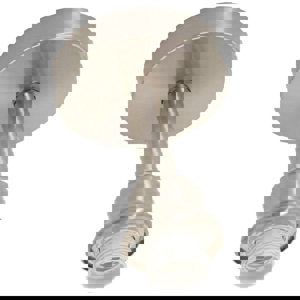 Contemporary Designer Short Semi Flush Satin Nickel Ceiling Rose Light Image 5