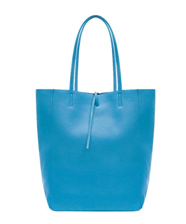 Kitise Soft Slouch Genuine Italian Leather Large Shopper Tie Closure Style Tote Handbag