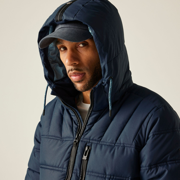 Regatta Mens Leeshaw Padded Jacket - Navy/Spring Lake