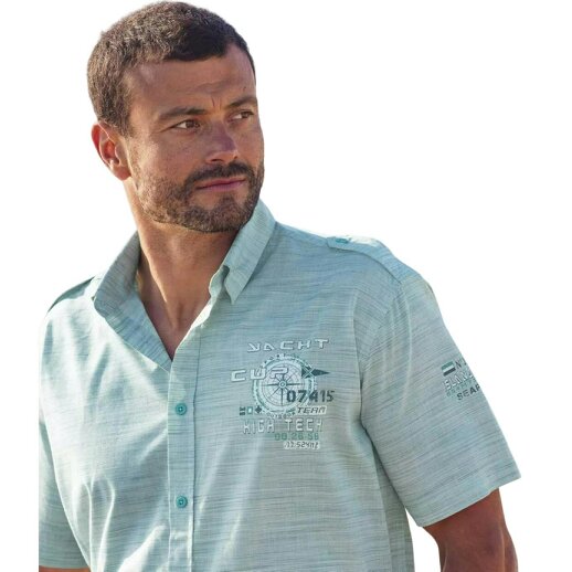 Atlas For Men Mens Slub Shirt - Turquoise
