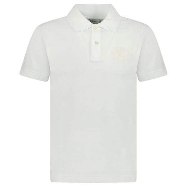 Burberry Embroidery Crest Polo White - chancefashionco