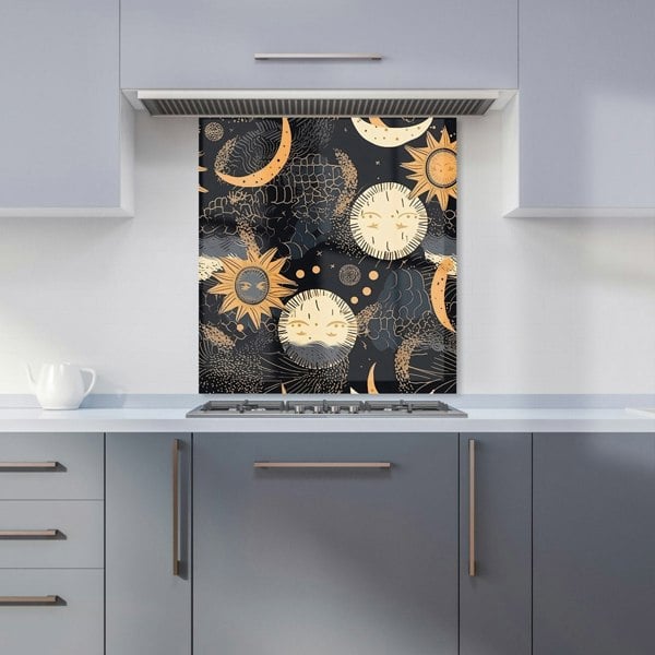 Warren Reed - Designer Gold Sun and Moon Kitchen Splashback