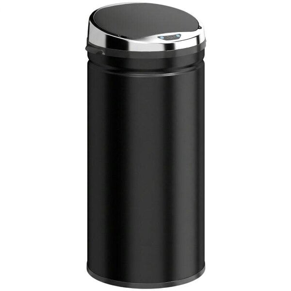 42L Automatic Motion Sensor Rubbish Bin with Fingerprint Resistant, Stainless Steel, Black