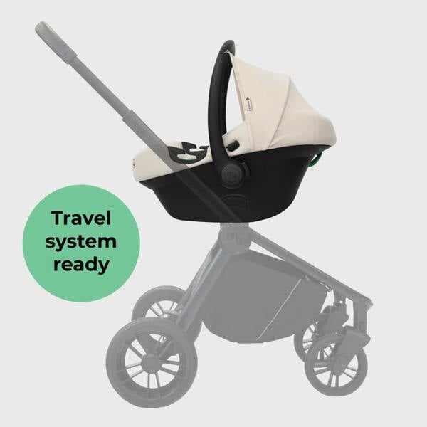 My Babiie MBCS02LT i-Size Infant Carrier Car Seat and ISOFIX Base - Ivory