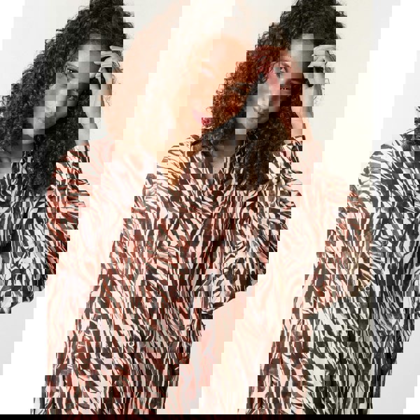 Blue Vanilla Zebra Print Shirt