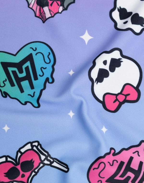 Vanilla Underground Monster High Girls Purple Gradient Sticker 1 Piece Swimming Costume