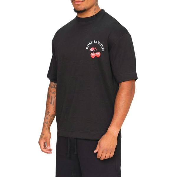 London Mens Cherry T-Shirt - Black - 