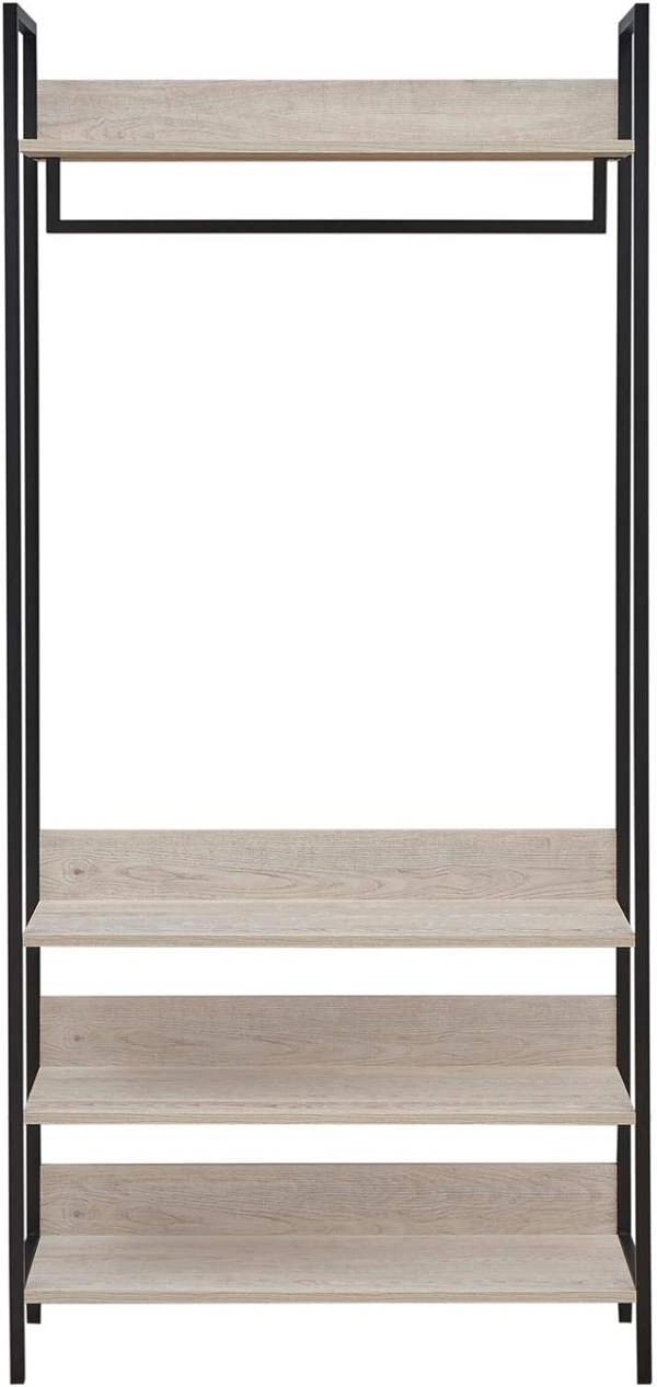 Timber Art Design Zahra Bedroom Double Open Wardrobe 4 Shelves Furniture Storage Cupboard