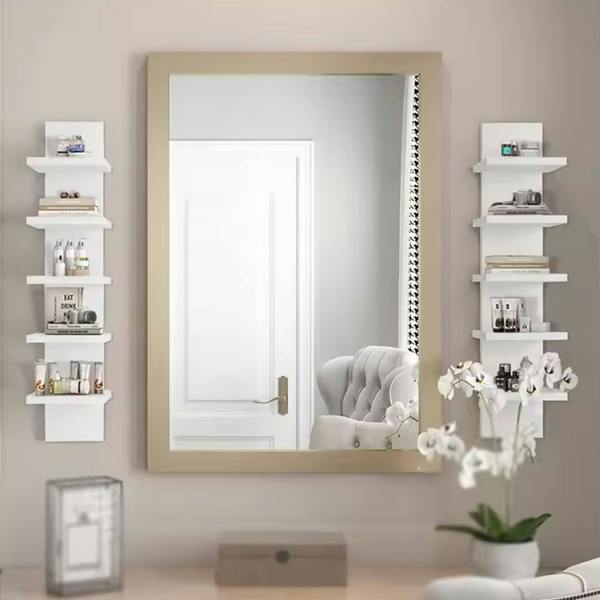 Havendro White 5 Tier Vertical Wall Shelf Floating Storage Unit Decorative Display Shelf