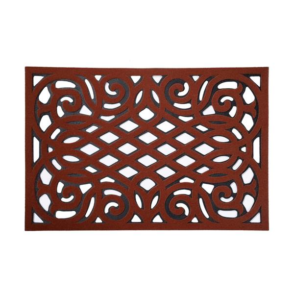 Nicoman Victorian Style Eco Outdoor Door Mat - Terracotta
