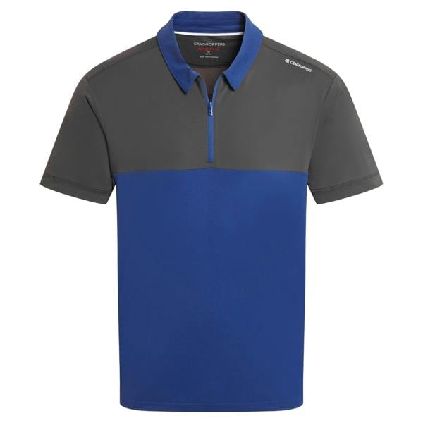 Craghoppers Mens Avro Nosilife Short-Sleeved Golf Polo Shirt - Dark Iron - 