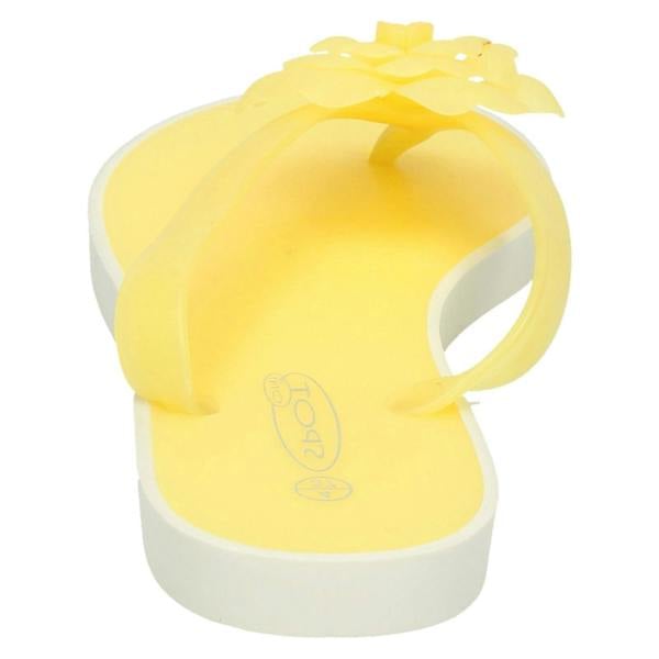 Spot On Ladies Spot On Flat Toepost Flower Trim Sandal