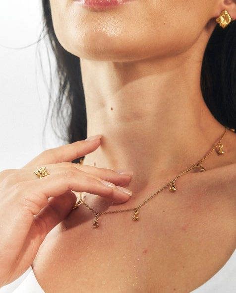 Elk & Bloom Dream Drop Chunky Teardrop 14K Gold Choker Necklace