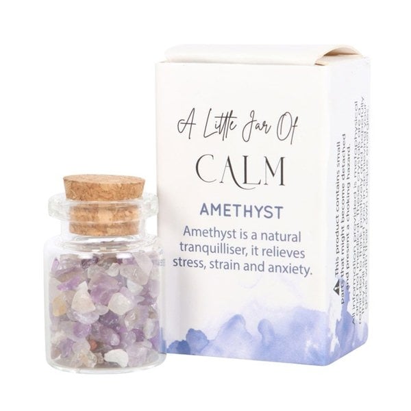 Serano Jar of Calm Amethyst Crystal in a Matchbox