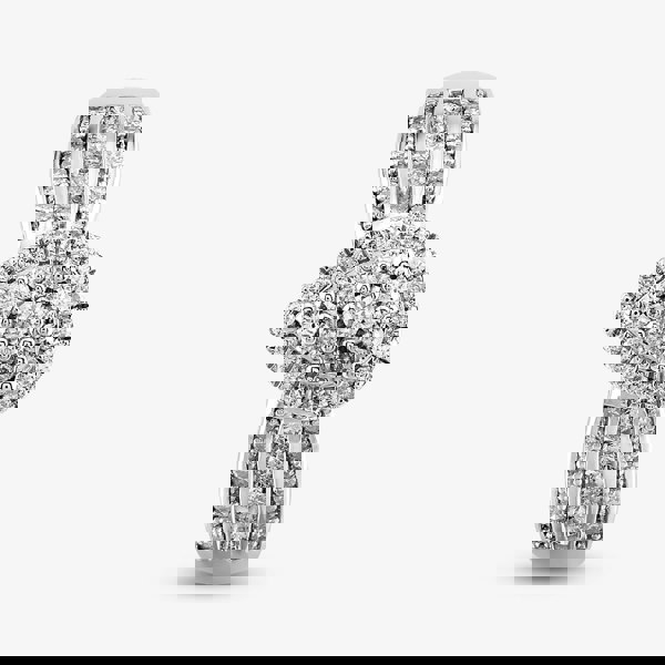 T. H. Baker 9ct White Gold Diamond Pear Shape Cluster Shoulder Set Ring TH012525113977