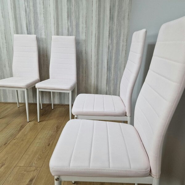 Kosy Koala Dining Chairs Set of 4 Pink Leather Kitchen Chairs