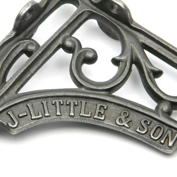 Pair of Antique Cast Iron J Little & Son Shelf Brackets - 150mm x 150mm