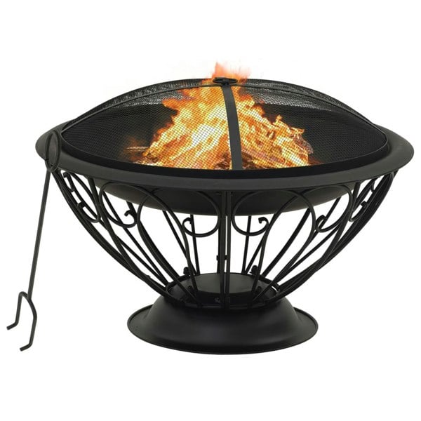 Berkfield Fire Pit with Poker 75 cm XXL Steel