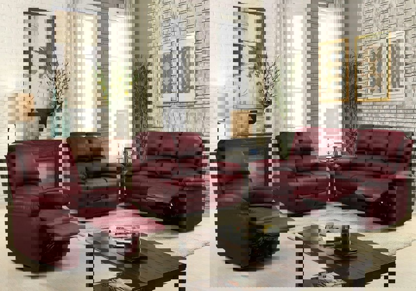 Comfy Living Milan Reclining Luxury Faux Leather Sofa Set - Indulge in the Ultimate Comfort and Style for Your Living Room