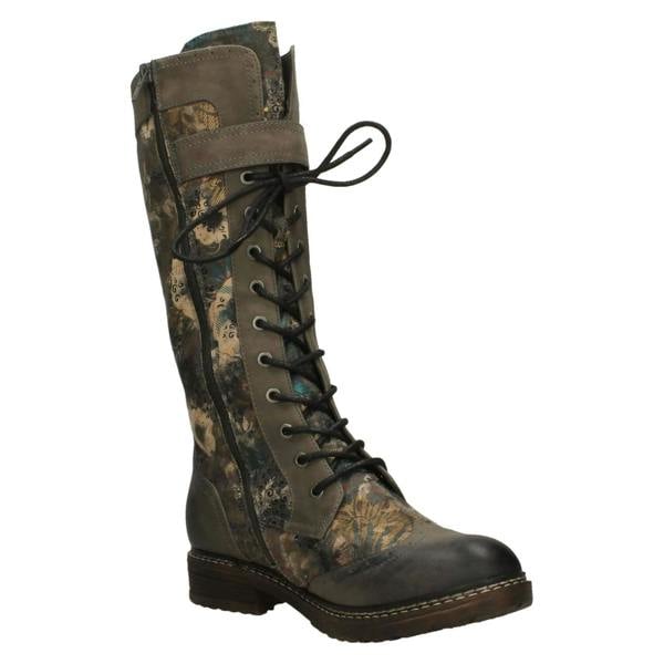 Rieker Ladies Rieker-Tex Floral Pattern Knee High Boots 94734