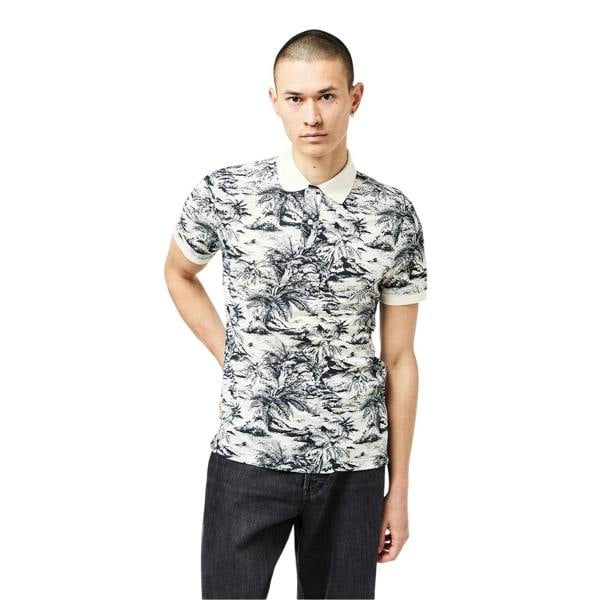 Tommy Hilfiger Mens Linen Polo Shirt - Desert Sky Print - 