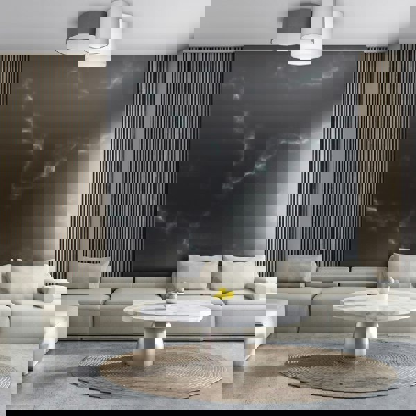 Milagro Stan Designer Ceiling Lamp Hand Made Cool Grey And White Unique Design