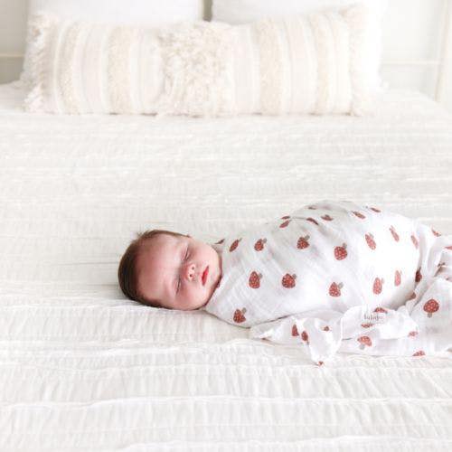 Lulujo - Cotton Swaddle - Mushroom & Sand - 2 Pack