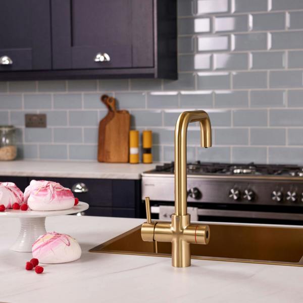 Impromta 4 in 1 Biometric Boiling Water Tap | Brushed Brass Finish