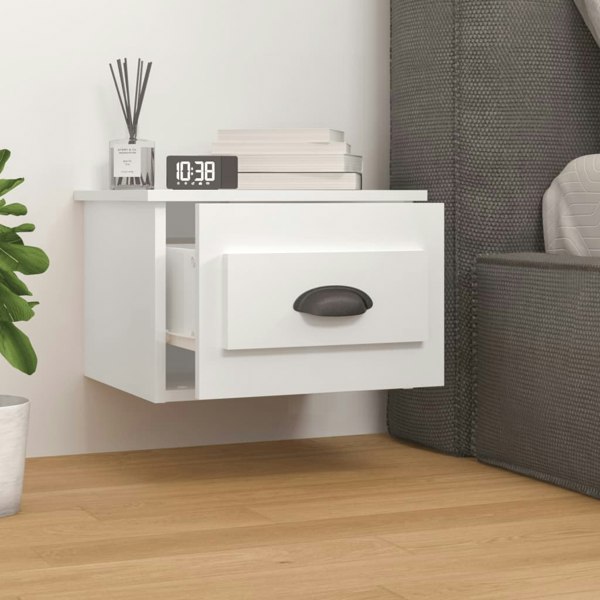 Berkfield Wall-mounted Bedside Cabinets 2 pcs High Gloss White 41.5x36x28cm