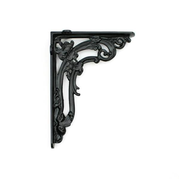 Oakcrafts Pair of Victorian Scroll Leaf Shelf Brackets 