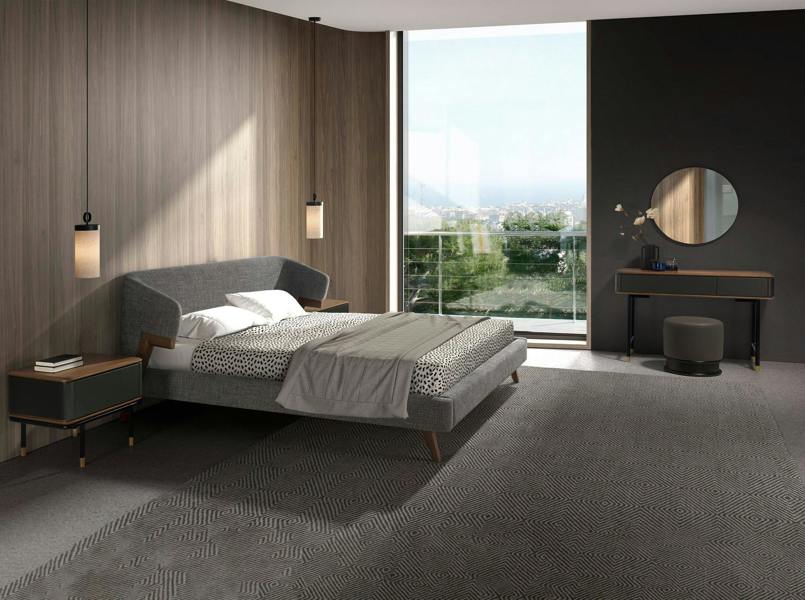 Angel Cerdá Grey Fabric Bed 7173
