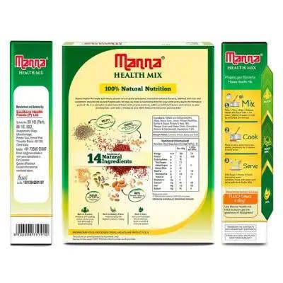 Manna Health Mix 500g and Manna Date Powder 200g Combo Pack | All Natural Kids Nutrition Drink + All Natural Sweetner For Kids