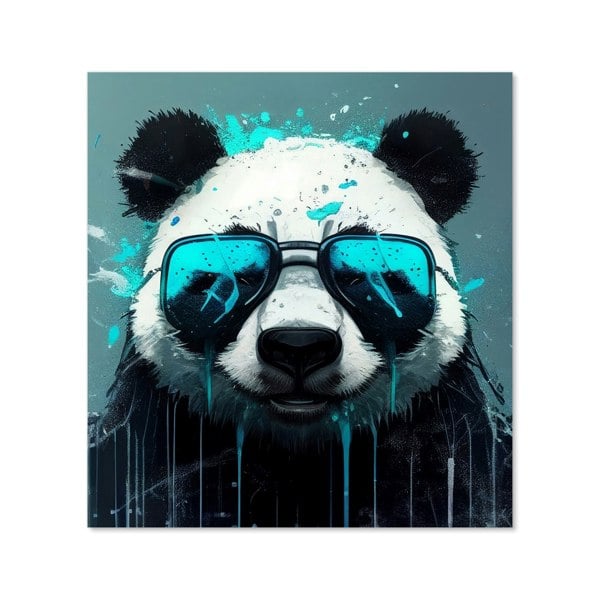 Warren Reed - Designer Panda With Blue Glasses Splashart Kitchen Splashback