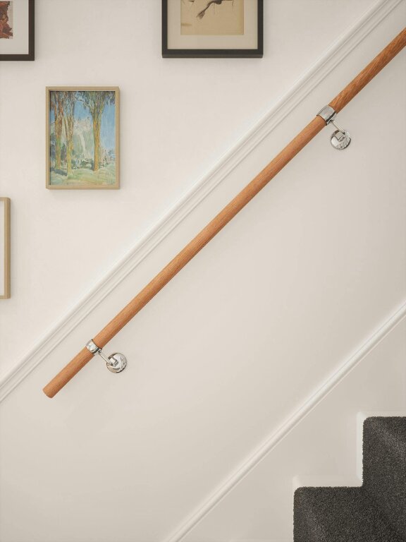 Handrails Direct Stoneleigh Red Oak Straight Flight Handrail
