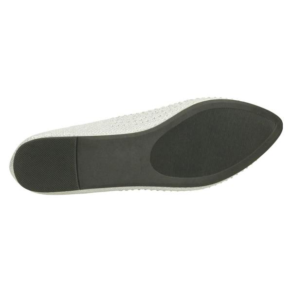 Anne Michelle Ladies Anne Michelle Diamante Flat Ballet Shoe