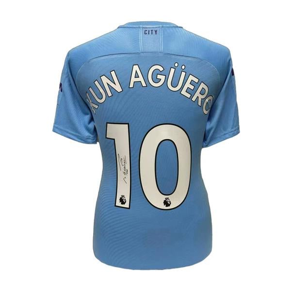 Unbranded Sergio Aguero signed Manchester City shirt — Unframed