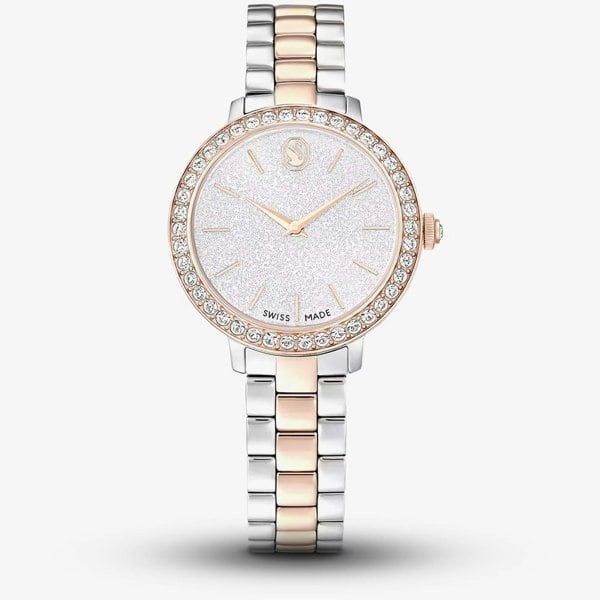 Swarovski Two Colour White Crystal Set Bracelet Watch 5715028