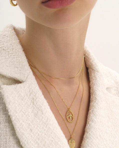 14k Gold Herringbone Necklace - Necklaces - Elk & Bloom