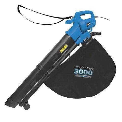 ProKleen Pro-Kleen Garden Leaf Blower And Vacuum - 3000W - Shreds & Mulches 10-1 Ratio, 10m Power Cable, 2 x 35L Bags