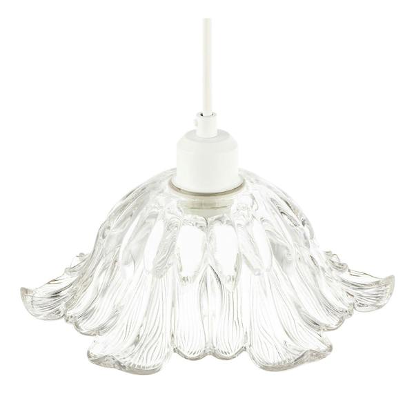 Art Nouveau Sculptural Clear Glass Pendant Ceiling Lighting Shade Image 3