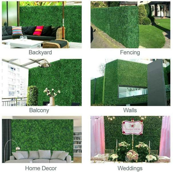 HYGRAD BUILT TO SURVIVE Artificial Boxwood Topiary Green Artifical Grass Screen Fencing Hedge Panels UK