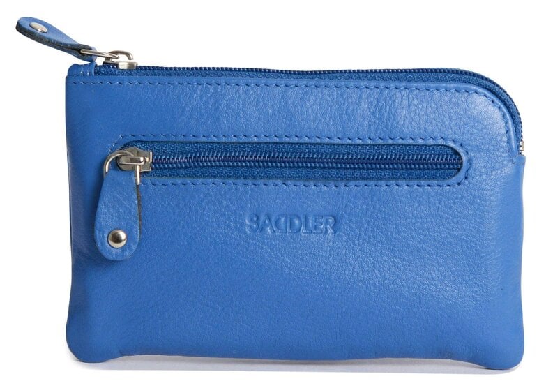 SADDLER Compact Leather Coin & Card Purse "Ellie" – Handmade by Saddler | RFID Protected & Gift Boxed | With Front Zip Pocket & Key Holder