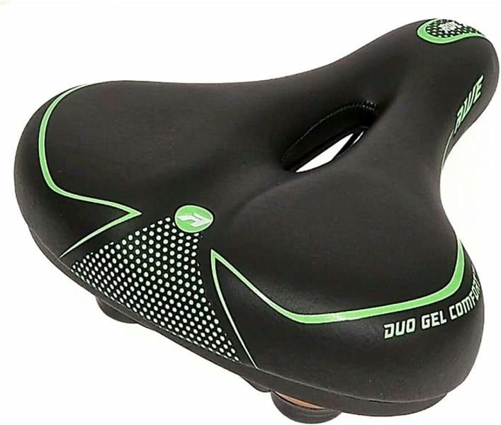 Awe Adult Gel Bike/E-Bike/City Bicycle Saddle Large Green/Black