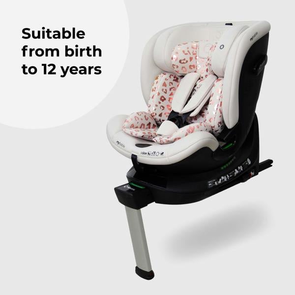 My Babiie MBCS400 Group 0+/1/2/3 iSize Car Seat - Blush Leopard