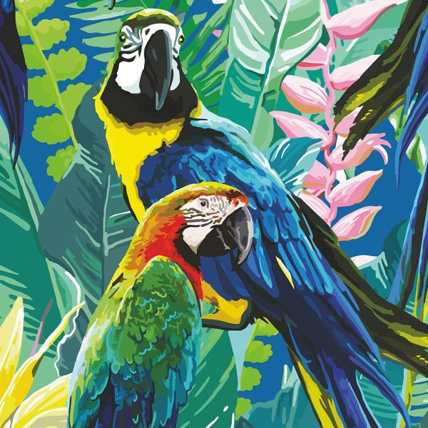 Erismann Tropical Parrot Mural - Multi coloured