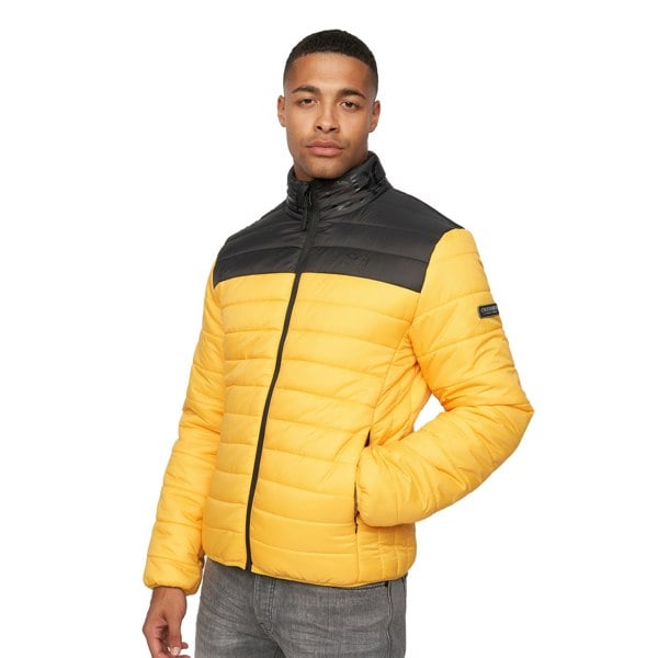 Crosshatch Mens Presnell High-Neck Jacket - Yellow