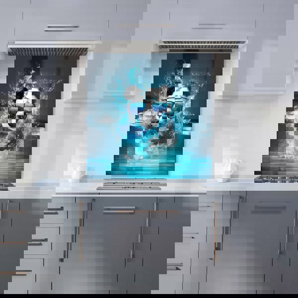 Warren Reed - Designer Panda With Glasses Splashart Water Kitchen Splashback