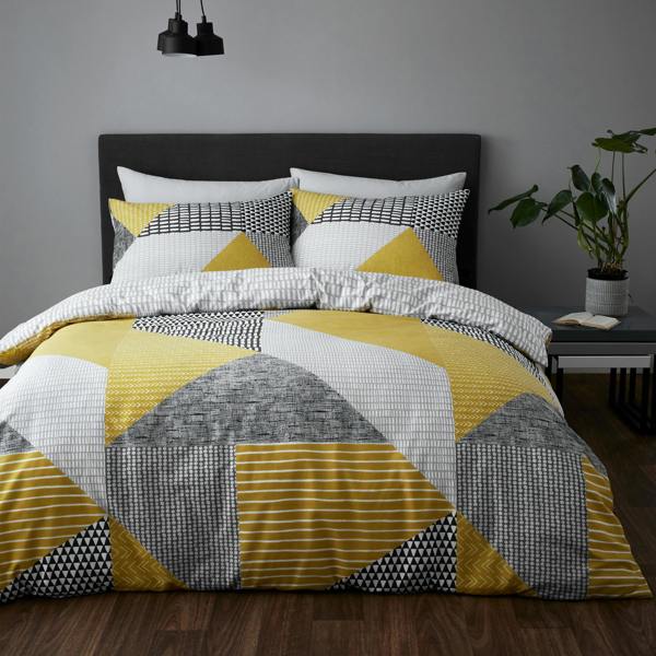 Catherine Lansfield Larsson Geo Reversible Duvet Cover Set