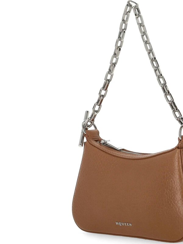 Alexander McQueen T-Bar Mini Handbag Pecan Brown
